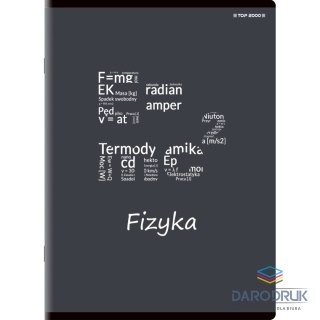 Top 2000 Brulion A5 tematyczny fizyka 80k. 70g krata Top 2000 (400132313)