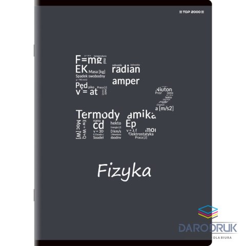 Top 2000 Brulion A5 tematyczny fizyka 80k. 70g krata Top 2000 (400132313)