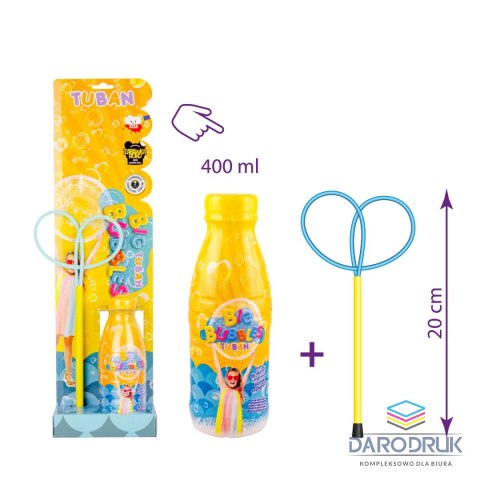 Tuban Bańki mydlane Obręcz mini Motylek + płyn 400ml Tuban (TU341)