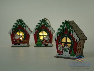 Adar Lampki świąteczne domek Led 9,5cm Adar (579927)