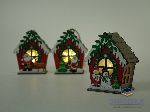 Adar Lampki świąteczne domek Led 9,5cm Adar (579927)