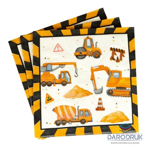 Arpex Serwetki plac budowy mix papier [mm:] 330x330 Arpex (DC4831F)