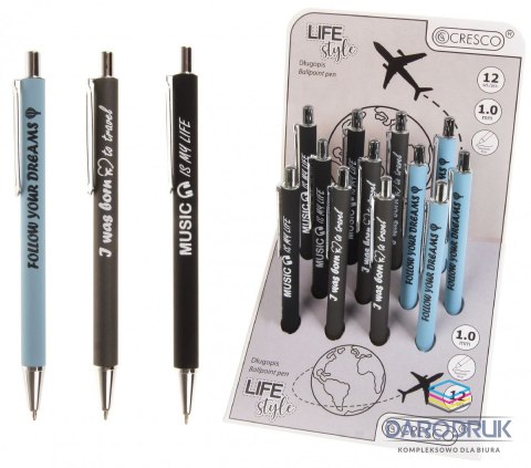 Cresco Długopis Zenith 4 12 SZT I LOVE PETS 5907464223820 wkład niebieski 1,0mm Cresco (230006)