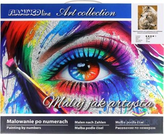 Flamingo Line Zestaw kreatywny Malowanie po numerach 40x50cm Wilki Flamingo Line (Fys107)