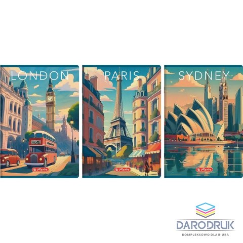 Herlitz Zeszyt A4 Retro City 80k. 70g krata Herlitz (400196847)