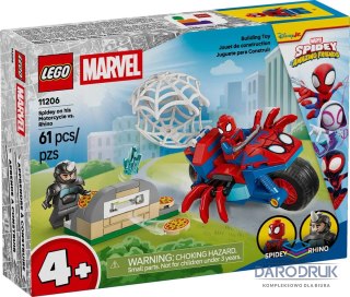Lego Klocki konstrukcyjne Marvel Spidey na motocyklu kontra Rhino Lego (11206)