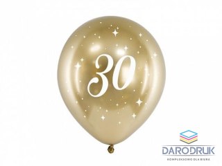 Partydeco Balon gumowy 30, złoty złota 300mm 11cal Partydeco (CHB14-1-30-019-6)