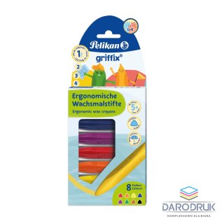 Pelikan Kredki świecowe Griffix 700832 8 kol. Pelikan (300000361)