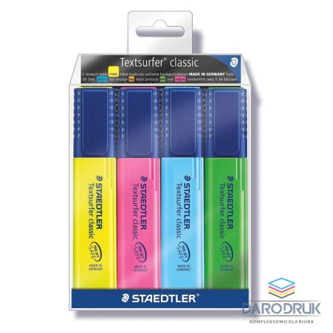 Staedtler Zakreślacz 4 kolory wkład mix 1,0-5,0mm Staedtler (364WP4h)
