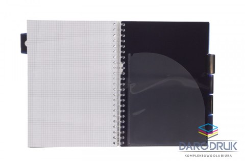 Strigo Kołozeszyt (kołonotatnik) A4 MARMUR granatowy 100k. 80g krata Strigo (PADS026)