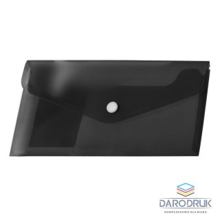 Tetis Teczka plastikowa na zatrzask DL koperta pp DL czarny Tetis (BT612-V)