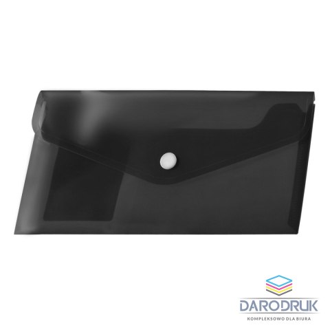 Tetis Teczka plastikowa na zatrzask DL koperta pp DL czarny Tetis (BT612-V)