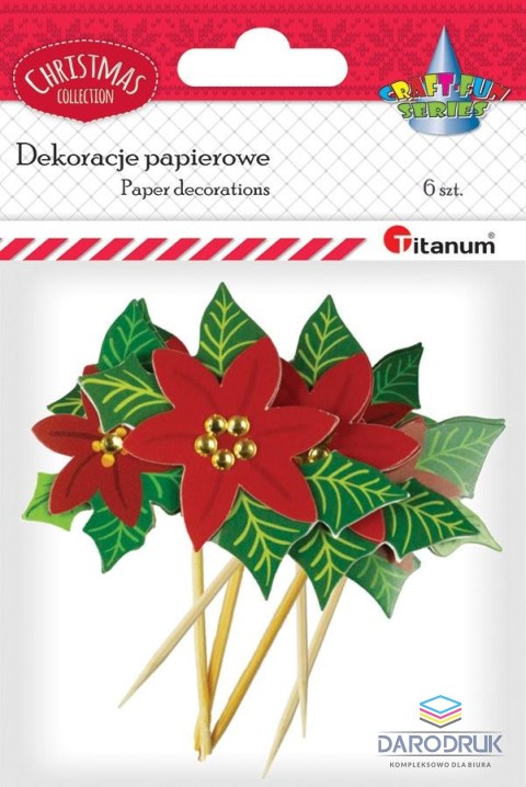 Titanum Ozdoba na piku Craft-Fun Series papierowa poinsecje xmass Titanum (4832)