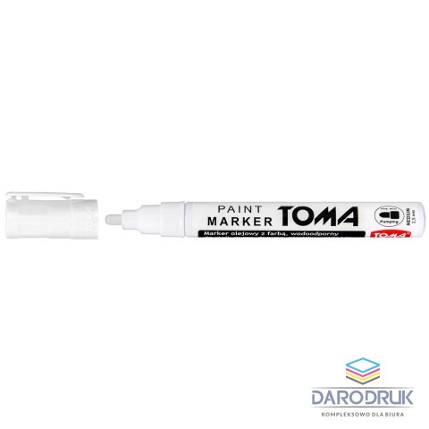 Toma Marker olejowy biały wkład biały 2,5mm okrągła końcówka Toma (TO-440 7 2)