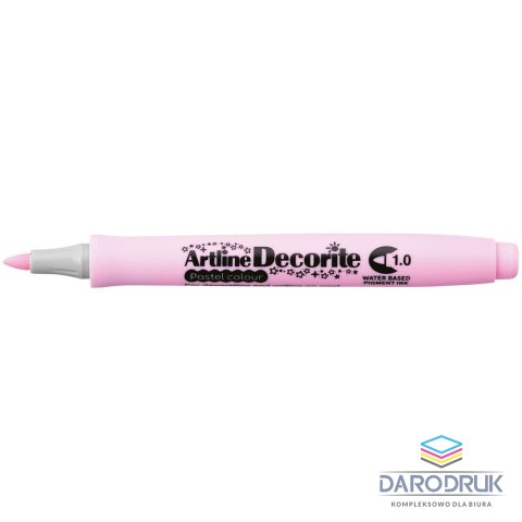 Artline Marker permanentny rózowy pastelowy decorite wkład różowy 1,0mm pędzelek końcówka Artline (AR-033 8 4)