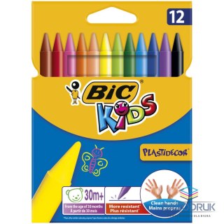 Bic Kids Kredki świecowe Plastidecor 12 kol 12 kol. Bic Kids (920299)