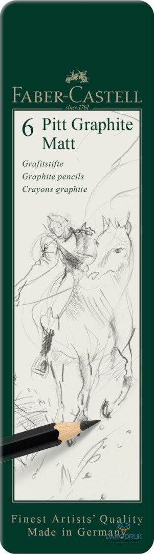 Faber Castell Ołówek artystyczny Pitt Graphite Matt 6 szt (różne) Faber Castell (115207 FC)