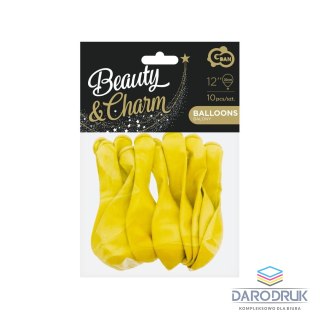 Godan Balon gumowy Beauty&Charm, pastelowe 10 szt. żółty 300mm 12cal Godan (CB-1PZO)