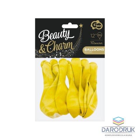 Godan Balon gumowy Beauty&Charm, pastelowe 10 szt. żółty 300mm 12cal Godan (CB-1PZO)