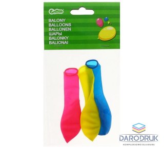 Godan Balon gumowy pastel disco 3 szt. mix 12cal Godan (GZ-DIS3)