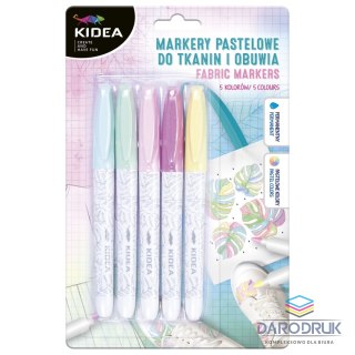 Kidea Marker specjalistyczny Pastel do tkanin wkład mix okrągła końcówka Kidea (MPOT5KA)
