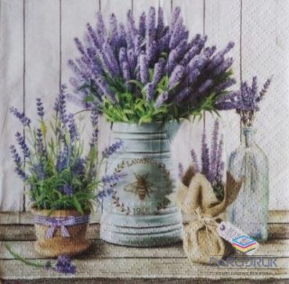 Paw Serwetki Lavender in Bucket mix bibuła [mm:] 330x330 Paw (SDL122500)