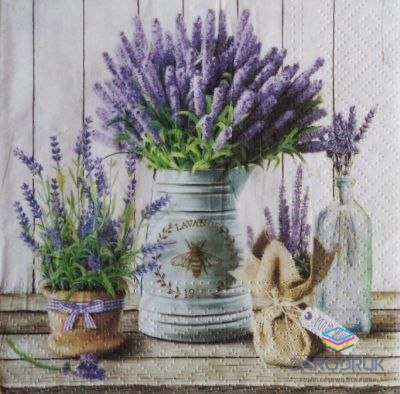 Paw Serwetki Lavender in Bucket mix bibuła [mm:] 330x330 Paw (SDL122500)