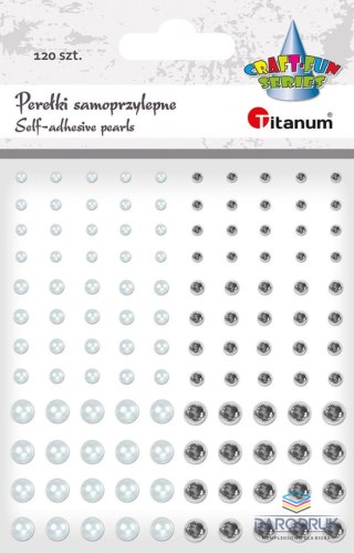 Titanum Kryształki Craft-Fun Series perełki mix Titanum (24CY0324 (white,silver ))