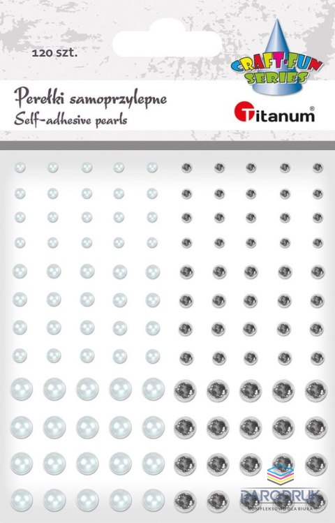 Titanum Kryształki Craft-Fun Series perełki mix Titanum (24CY0324 (white,silver ))