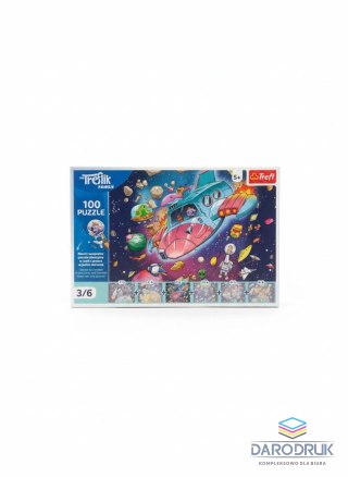 Trefl Puzzle Rodzina Treflików Gonduś w rakiecie 100 el. Trefl (16543)