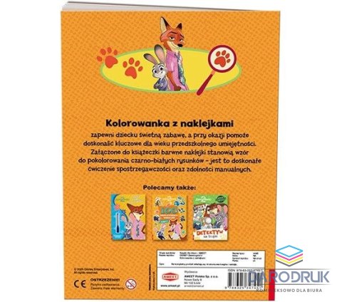 Ameet Książka dla dzieci Zwierzogród 2 Kolorowanka z Naklejkami Ameet (NA 9142)