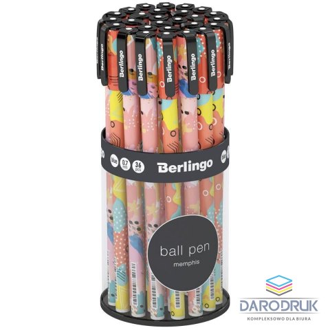 Berlingo Długopis Memphis wkład niebieski 0,5mm Berlingo (4260738999410)