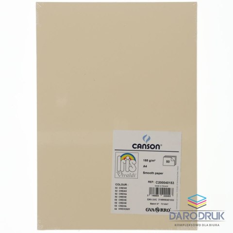 Canson Brystol A4 kremowy 185g 50k Canson (200040153)