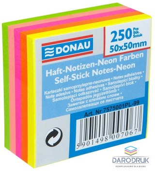 Donau Notes samoprzylepny (karteczki) mix 250k [mm:] 50x50 Donau (7575001PL-99)