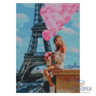 Flamingo Line Zestaw kreatywny Diamentowa mozaika 30x40cm Wieża Eiffla Flamingo Line (TSGK74715)
