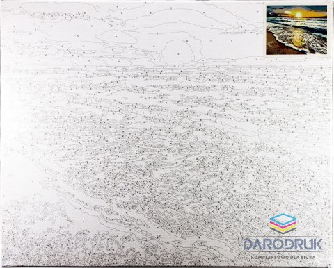 Flamingo Line Zestaw kreatywny Malowanie po numerach 40x50cm Zachód słońca nad morzem Flamingo Line (fsy36)