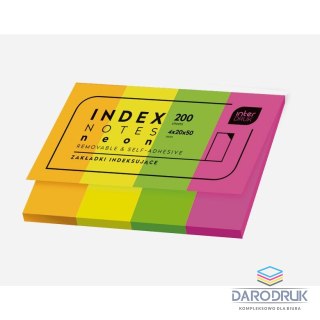 Interdruk Zakładki indeksujące 200k [mm:] 20x50 Interdruk (IZAKIND200N)