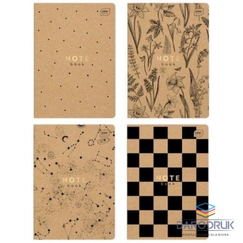 Interdruk Zeszyt A5 KRAFT 60k. 70g krata Interdruk (ZEA560#)