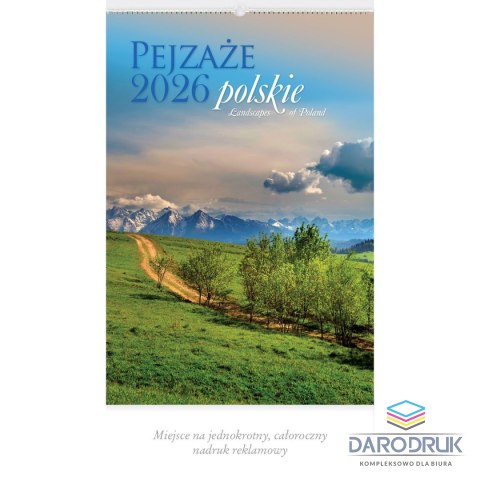 Lucrum Kalendarz ścienny PEJZAŻE POLSKIE 13-planszowe 320mm x 470mm Lucrum (RW01)
