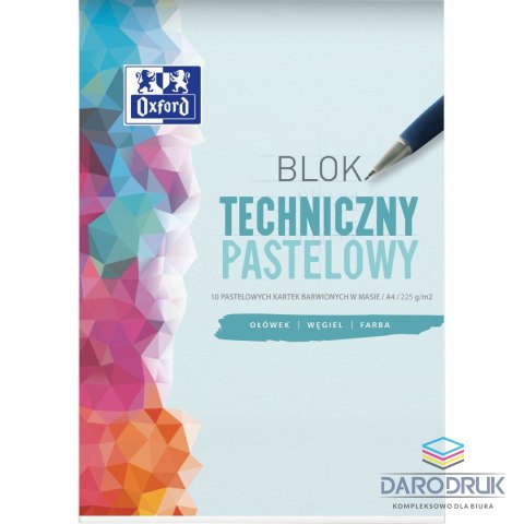 Oxford Blok techniczny Oxford A4 mix 225g 10k Oxford (400166068)