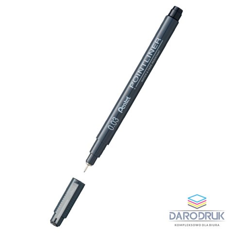 Pentel Cienkopis POINTLINER czarny wkład czarny 0,3mm 1kol. Pentel (S209-03A)