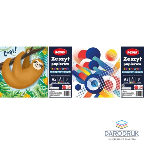 Rexus Zeszyt papierów kolorowych samoprzylepne A5 Rexus (4669)