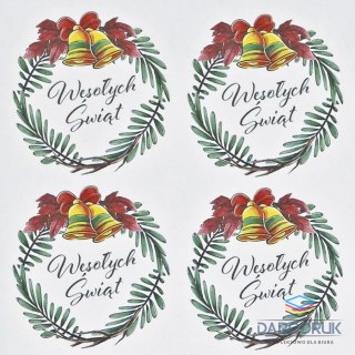 Titanum Naklejka (nalepka) Craft-Fun Series Naklejki papierowe-plakietka wesołych świąt Titanum (24XQ0524-2)