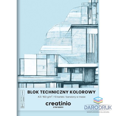 Top 2000 Blok techniczny Creatinio A3 kolorowy 160g 10k Top 2000 (400176680)