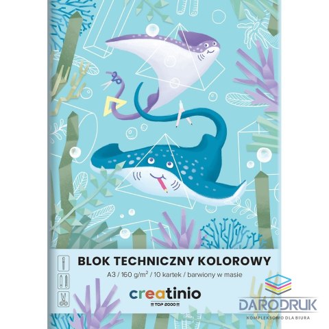 Top 2000 Blok techniczny Creatinio A3 kolorowy 160g 10k Top 2000 (400176680)