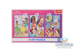 Trefl Puzzle Princess Księżniczki przyjaciółki 3x80 el. Trefl (34884)