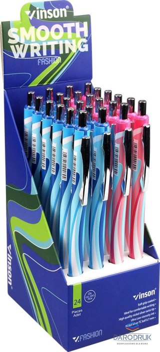 Vinson Długopis olejowy Fashion K35 wkład niebieski 0,7mm Vinson