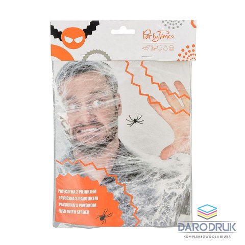 Arpex Ozdoba halloweenowa pajęczyna z pająkiem Arpex (HA1429)