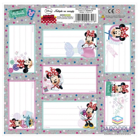 Derform Naklejka na zeszyt Myszka Minnie [mm:] 165x165 Derform (NNZMM)