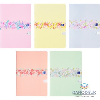 Oxford Zeszyt A5 FLOWERS 60k. 90g krata Oxford (400181450)